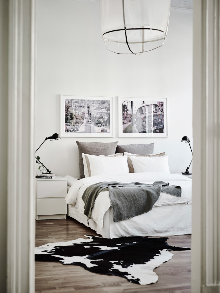Casa svedese - Camera da letto in stile scandinavo colori naturali